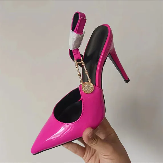 Funki Buys | Shoes | Women's Metallic Beaded High Slingbacks