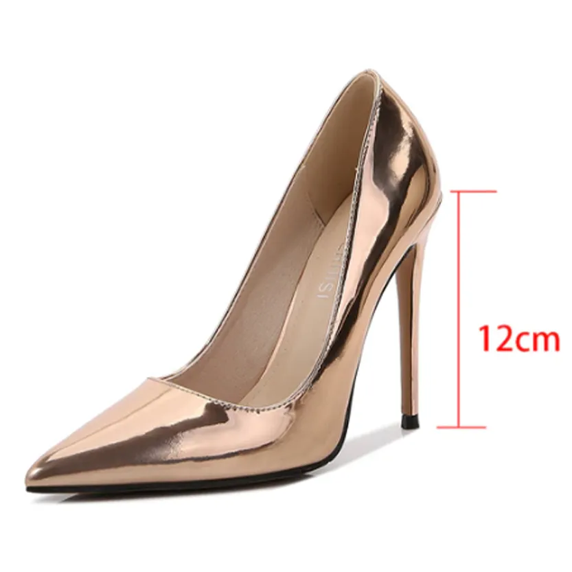 Funki Buys | Shoes | Women's Metallic Classic Pointy Toe Stiletto