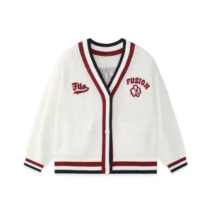 FUSION INLINE CULTURE 2 CAMPUS RHAPSODY Women Cardigan (White)