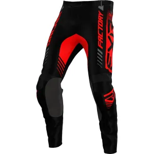 FXR  Black Red Char Clutch Pro MX Pants Breathable Comfort Adjustable Waist