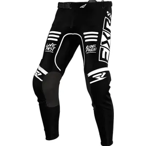 FXR  Youth Podium MX Pant Durable Lightweight Breathable Stretch Mesh Black White
