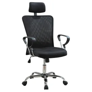 G800206 Casual Black Office Chair with Headrest