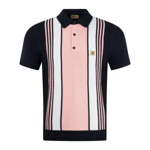 Gabicci Vintage Searle Knit Polo Shirt Navy