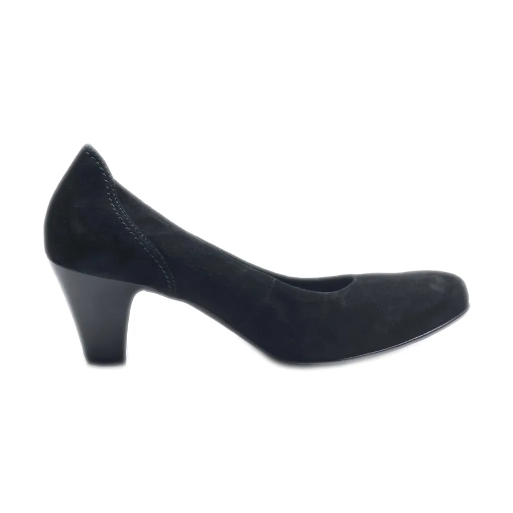 Gabor Mid-Heel Shoes Suede Black Colour For Women
