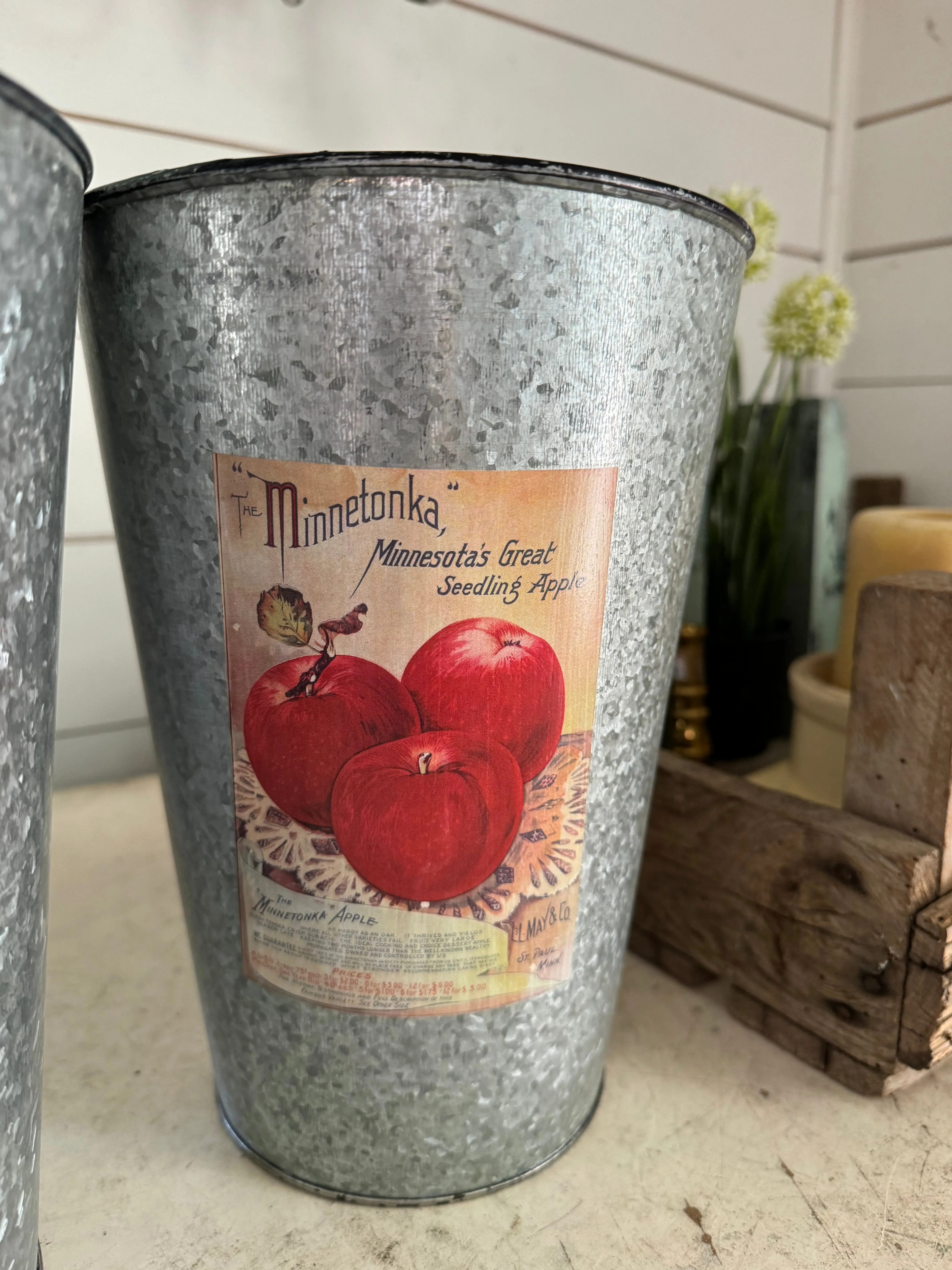 Galvanized bucket with IOD transfer - sold individually