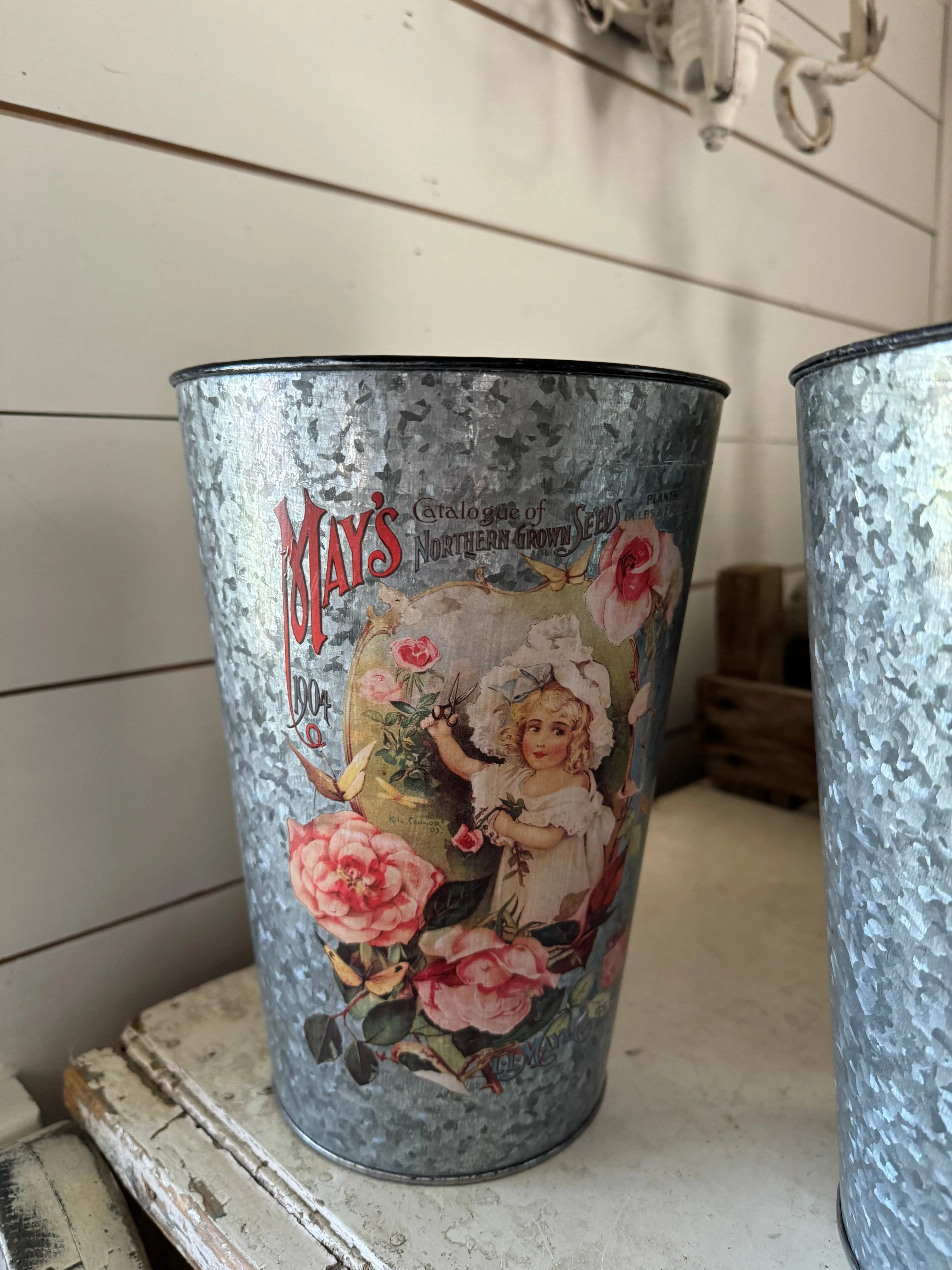 Galvanized bucket with IOD transfer - sold individually