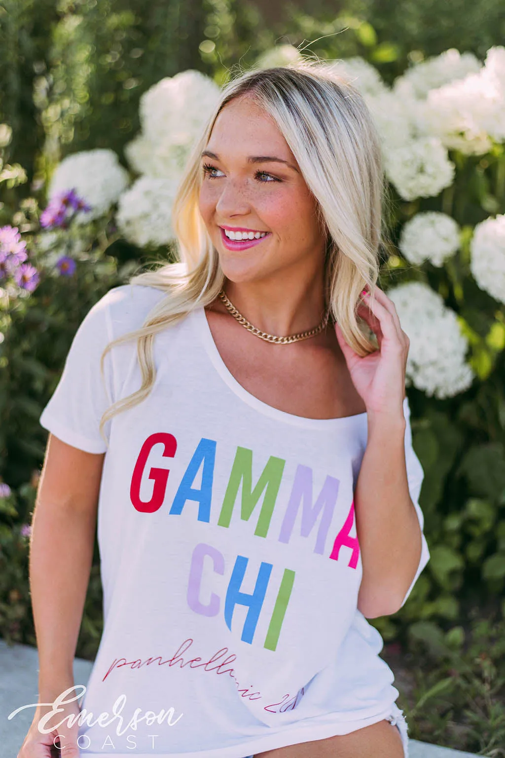 Gamma Chi Panhellenic Colorful Tee