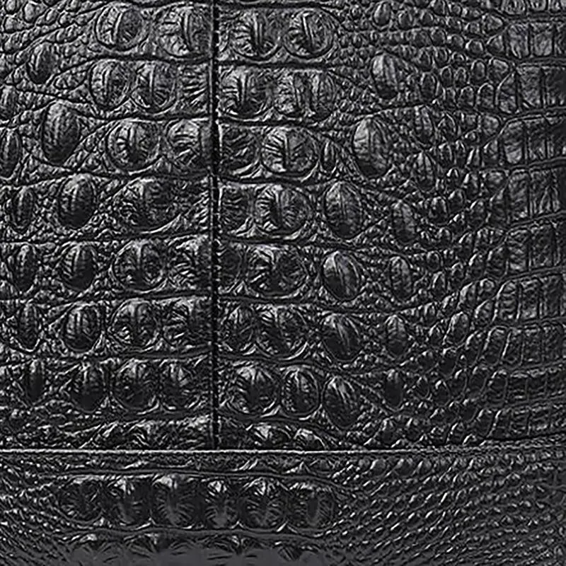Gator Embossed Genuine Leather Shoulder Bag for Men