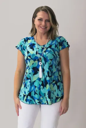 Gelato Print Short Sleeve Jersey Top