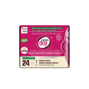 Genial Day Regular 24 Organic Cotton Panty Liners