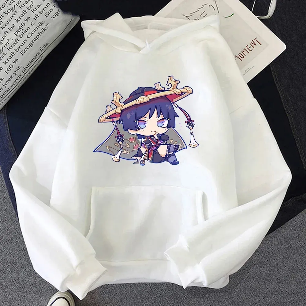 Genshin Impact Women Hoodies Game Printing Hoodie Women's sweatshirts Kawaii Graphic Sweatshirt Casual Tops Woman Clothing Y2k