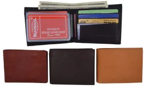 Genuine Leather Mens Bifold Slim Wallet Credit Card Holder 1308 CF