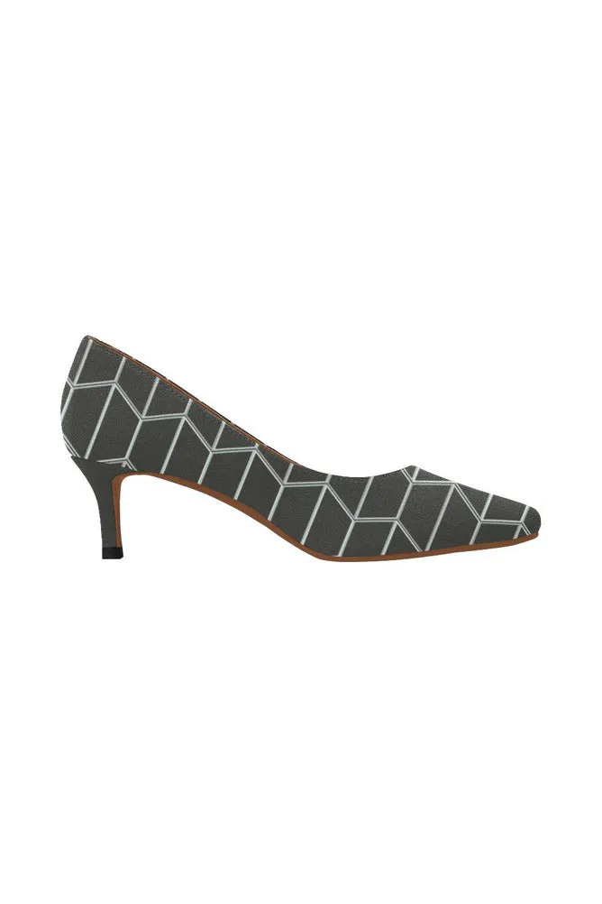 Geo Goodness Women's Pointed Toe Low Heel Pumps
