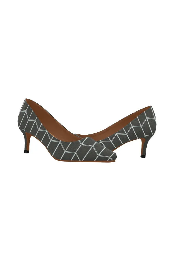 Geo Goodness Women's Pointed Toe Low Heel Pumps