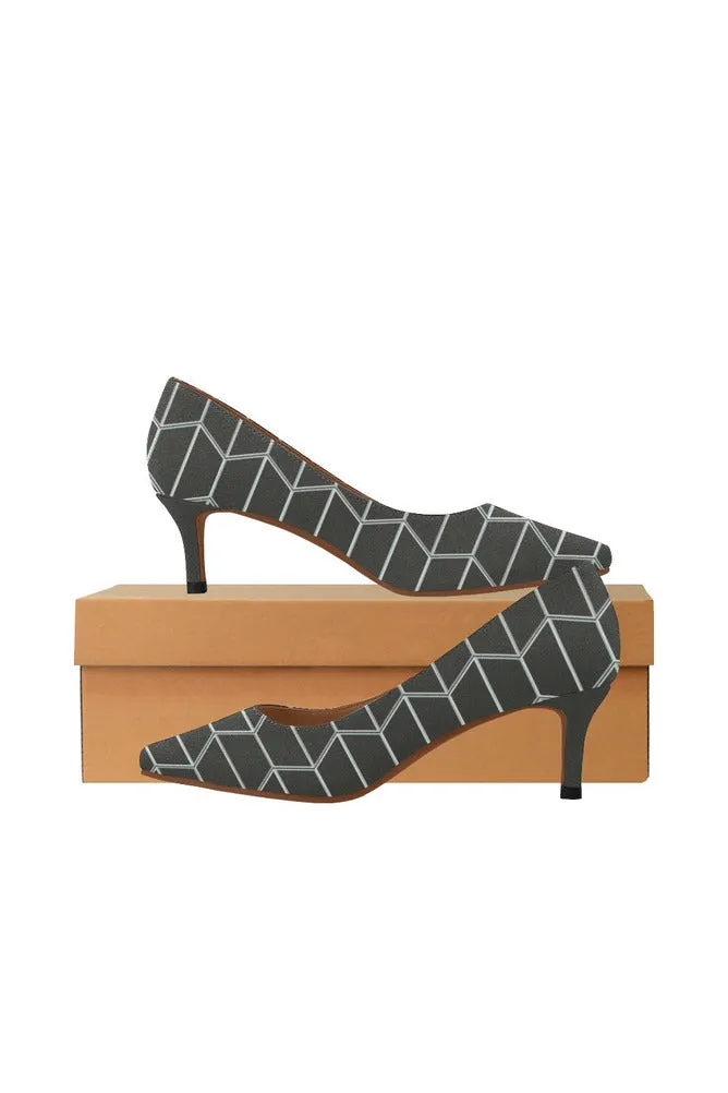 Geo Goodness Women's Pointed Toe Low Heel Pumps