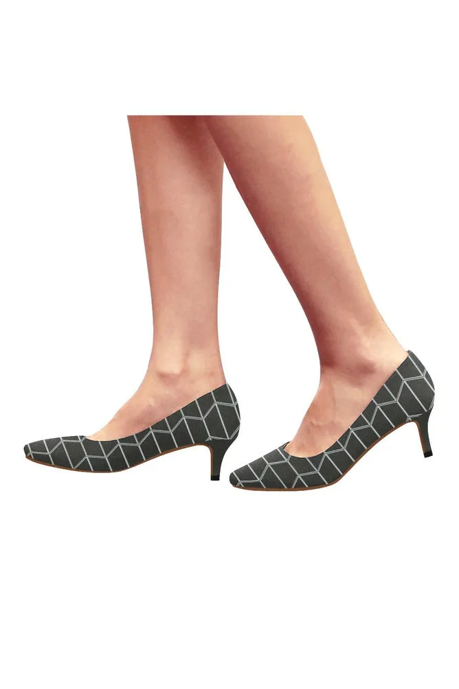 Geo Goodness Women's Pointed Toe Low Heel Pumps