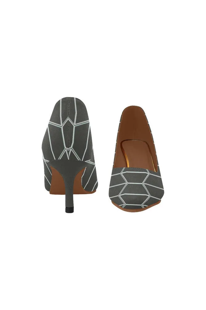 Geo Goodness Women's Pointed Toe Low Heel Pumps