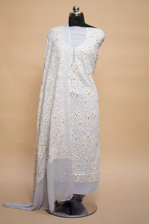 Georgette Heavy Kashmiri Work Salwar Kameez With Heavy Embroidered Dupatta