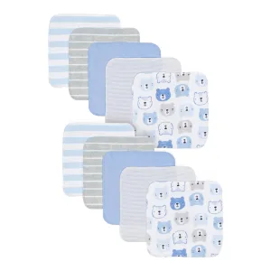 Gerber® Organic 10-Pack Baby Boys Teddy Terry Washcloths