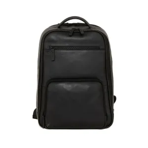 Gianni Conti Sab Leather Black Backpack