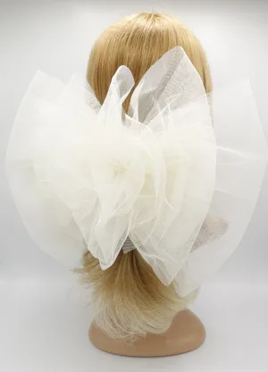 gigantic tulle hair bow brooch hair accessory for women