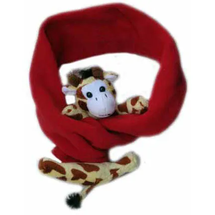 Giraffe on Red Fleece Buddy Scarf