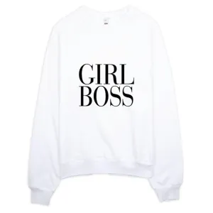Girl Boss Vogue Typography Raglan Sweater