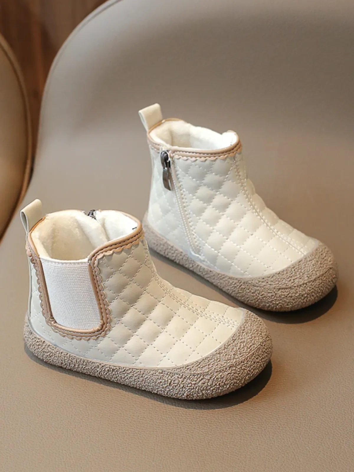 Girls Non-slip Waterproof Plush Ankle Boots By Liv and Mia