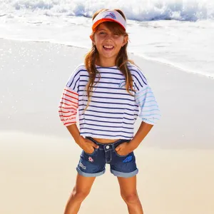 Girls' stripped cropped T-shirt