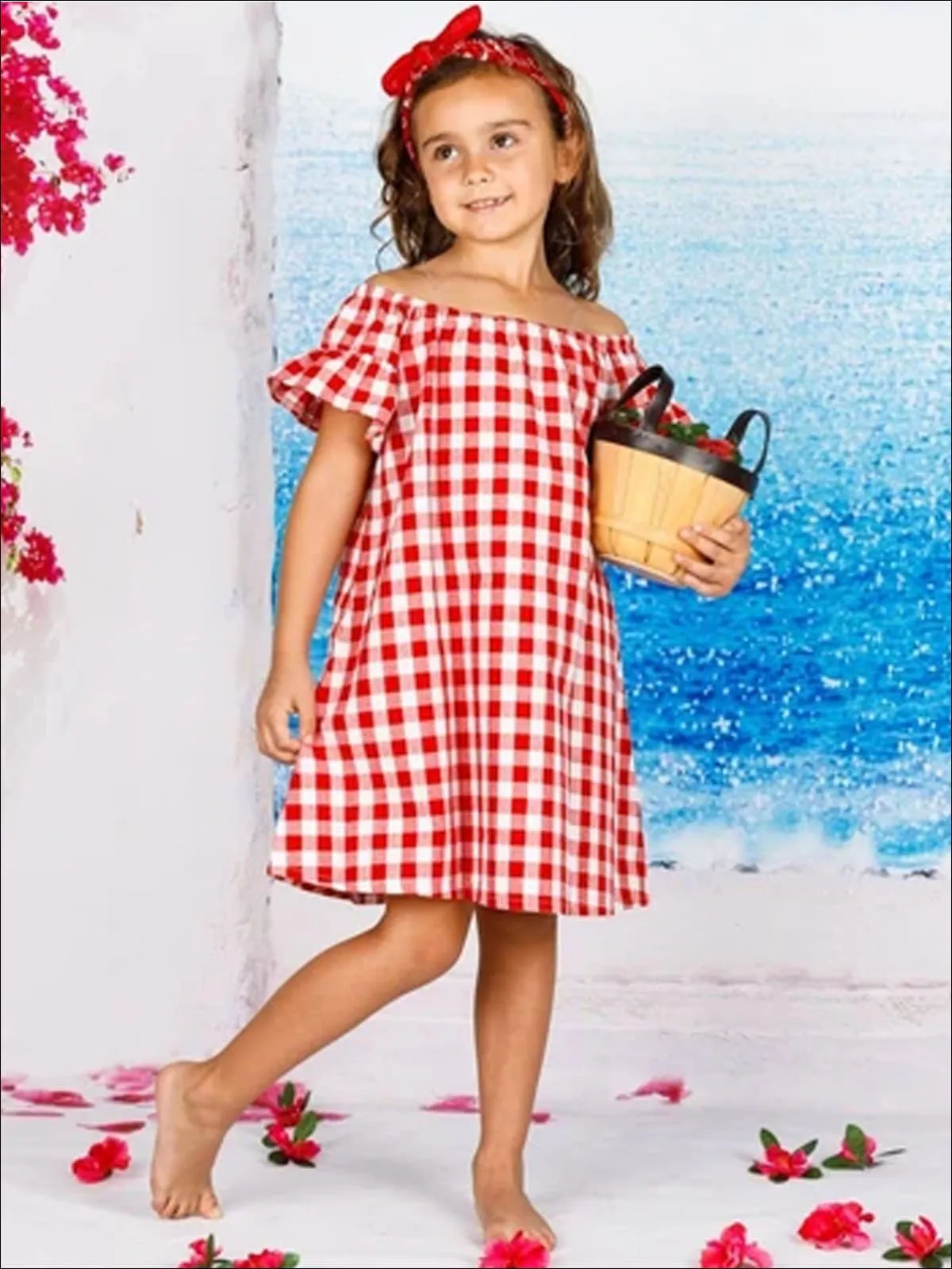 Girls Summer in Plaid Dress