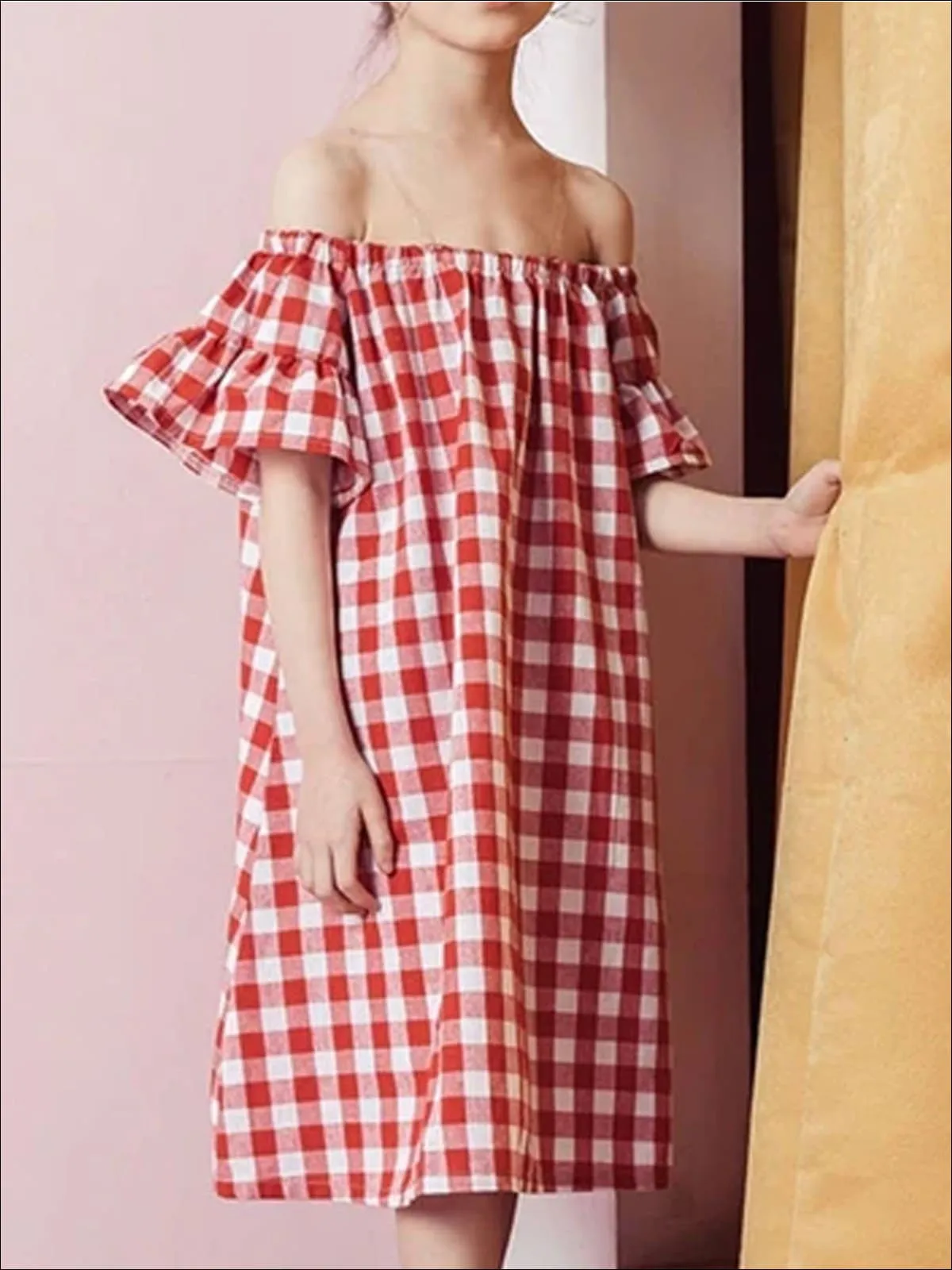 Girls Summer in Plaid Dress