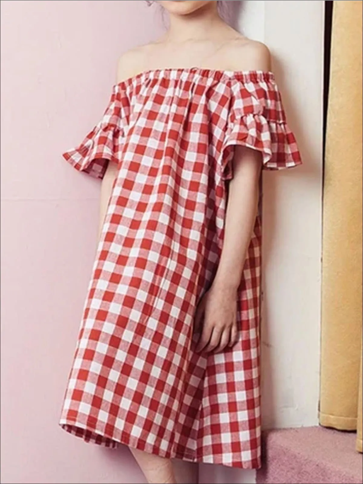 Girls Summer in Plaid Dress