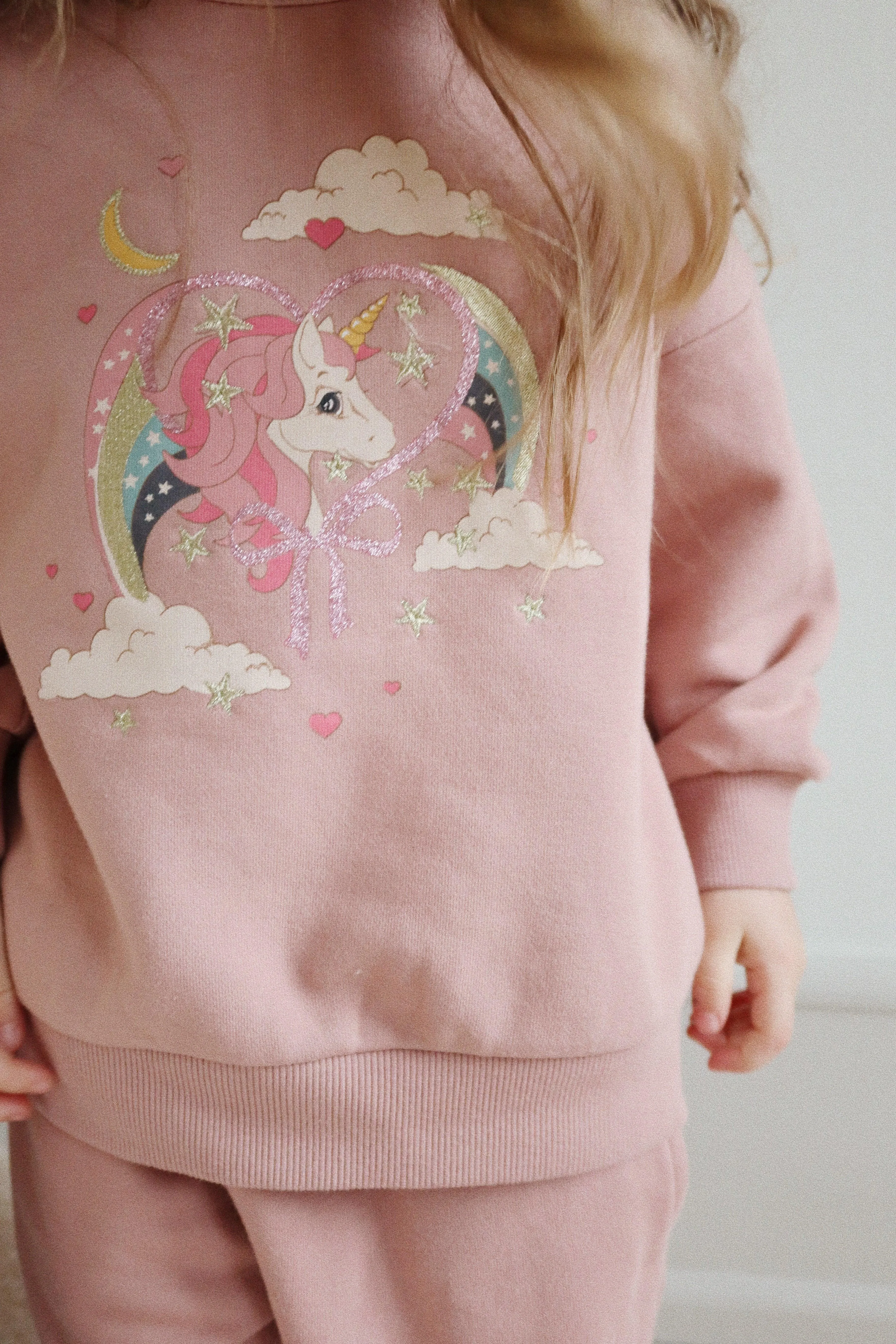 Girls Sweater | Sweatshirt- Lou Glitter: Unicorn | Konges Slojd