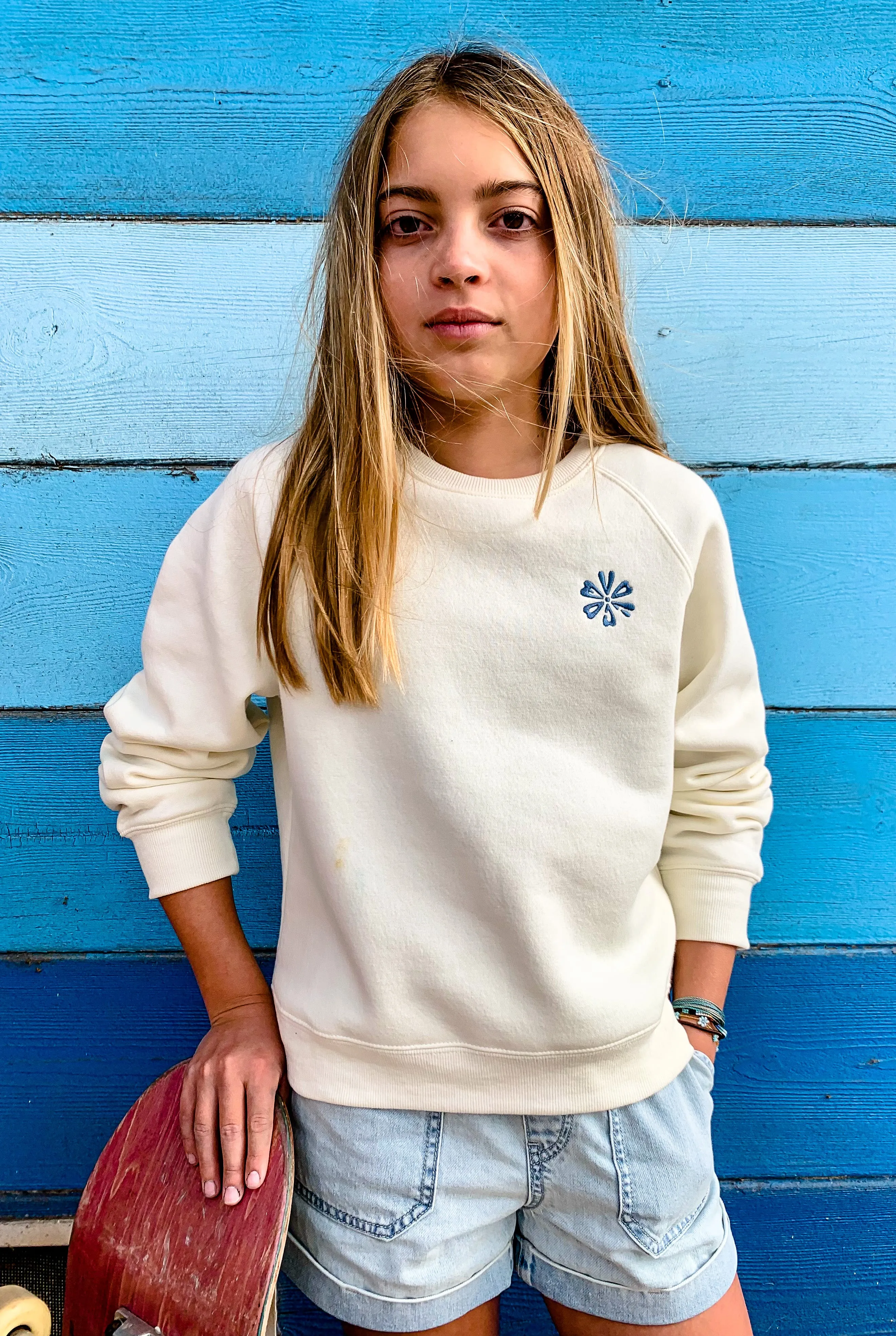 Girls Truly Stokin Sweatshirt - Cloud