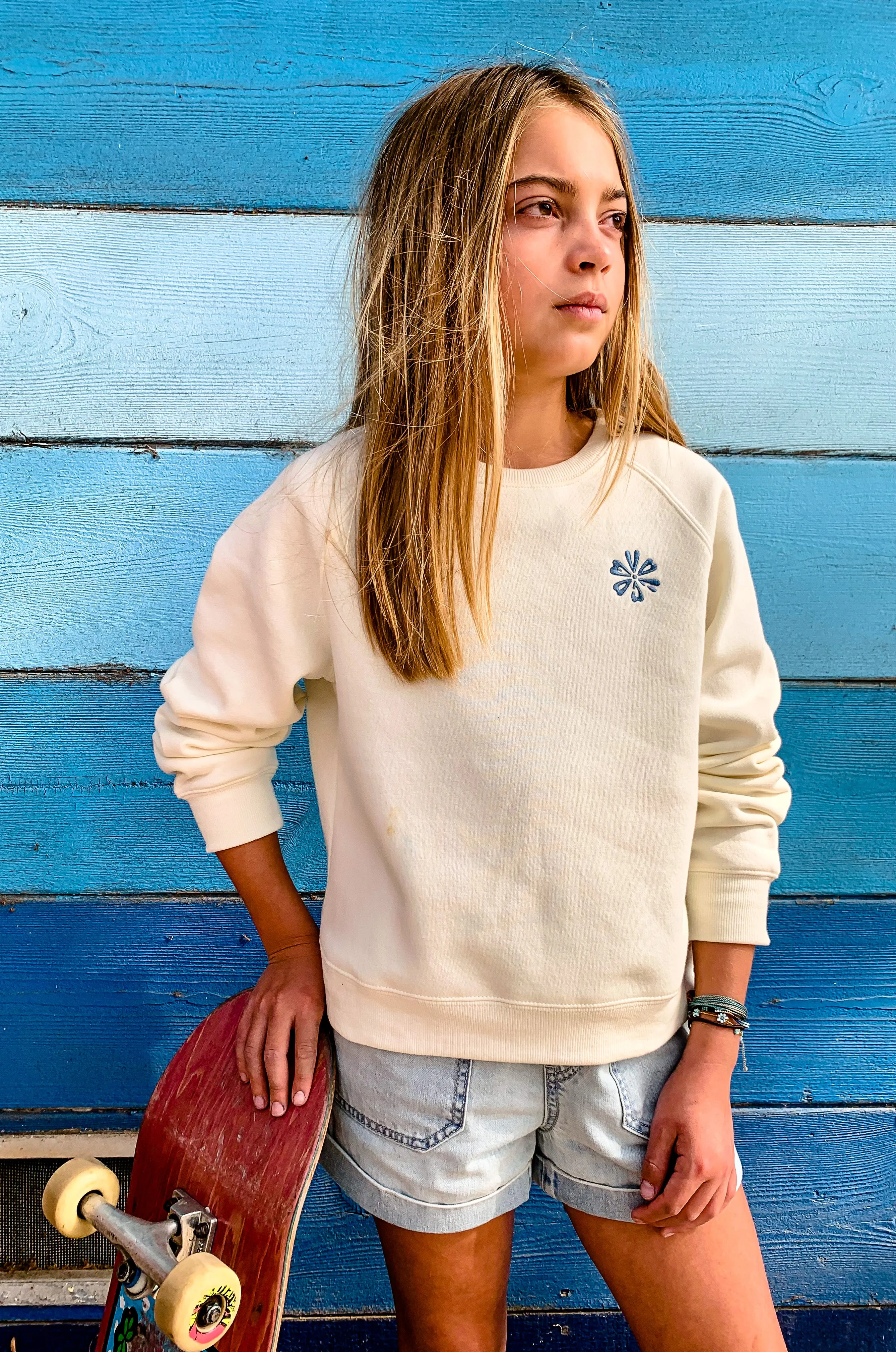 Girls Truly Stokin Sweatshirt - Cloud