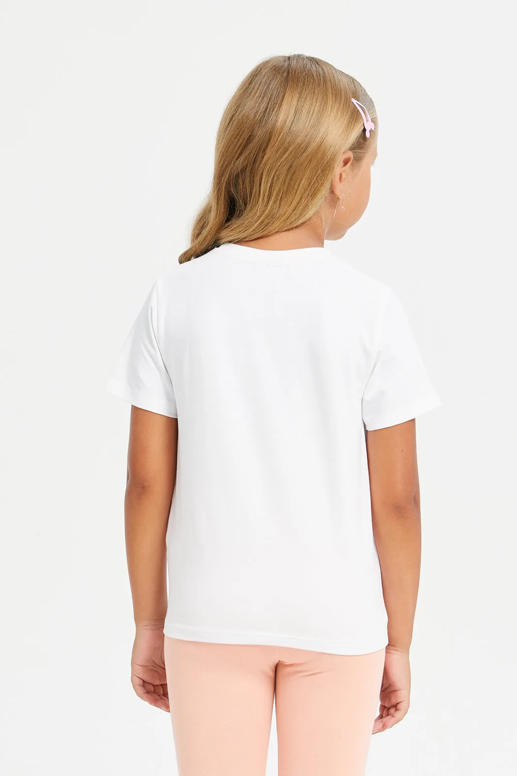 Girls White Snow White Graphic T-Shirt