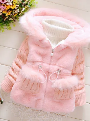 Girls Winter Autumn Cotton Warm Cotton Jacket Coat