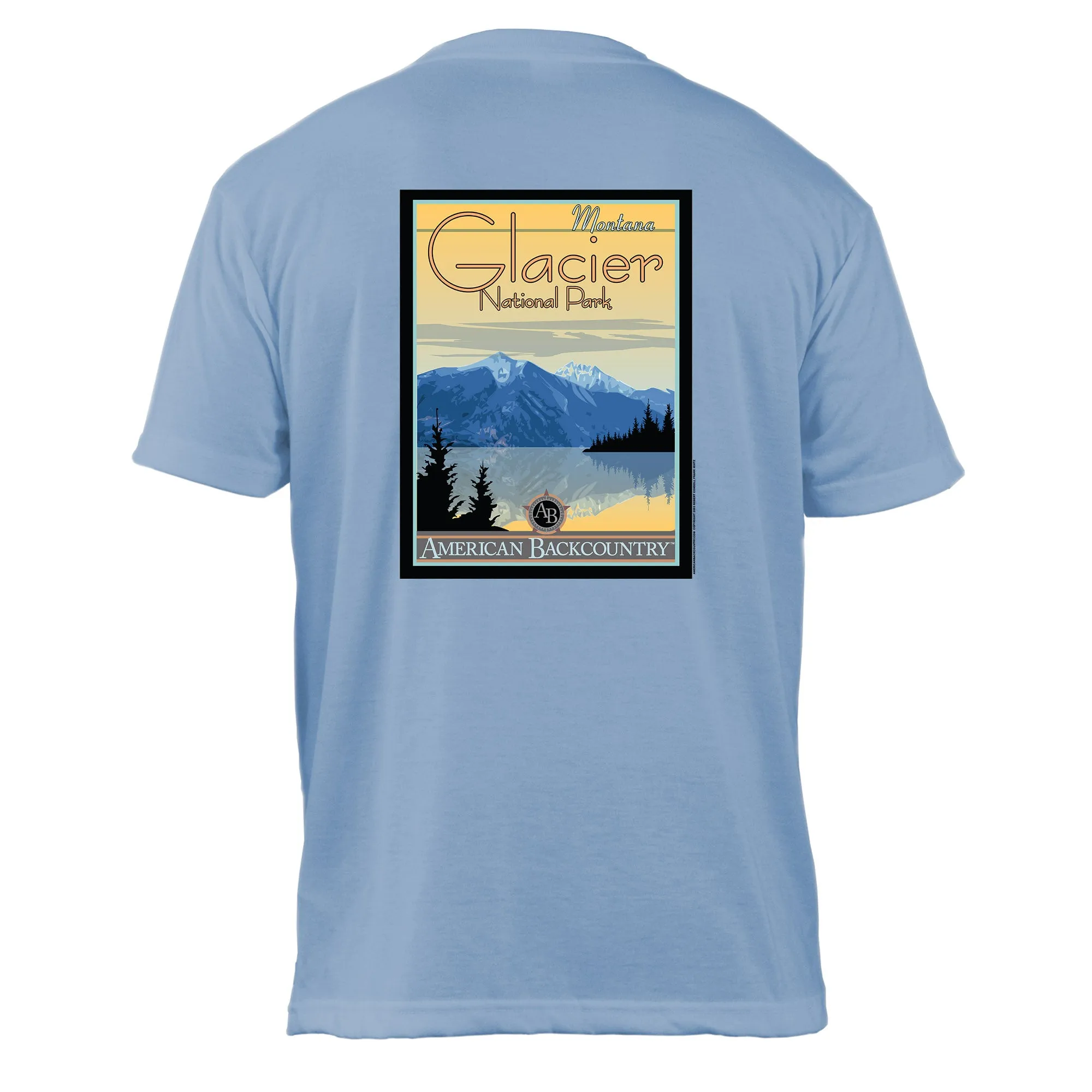 Glacier National Park Vintage Destinations Basic Crew T-Shirt