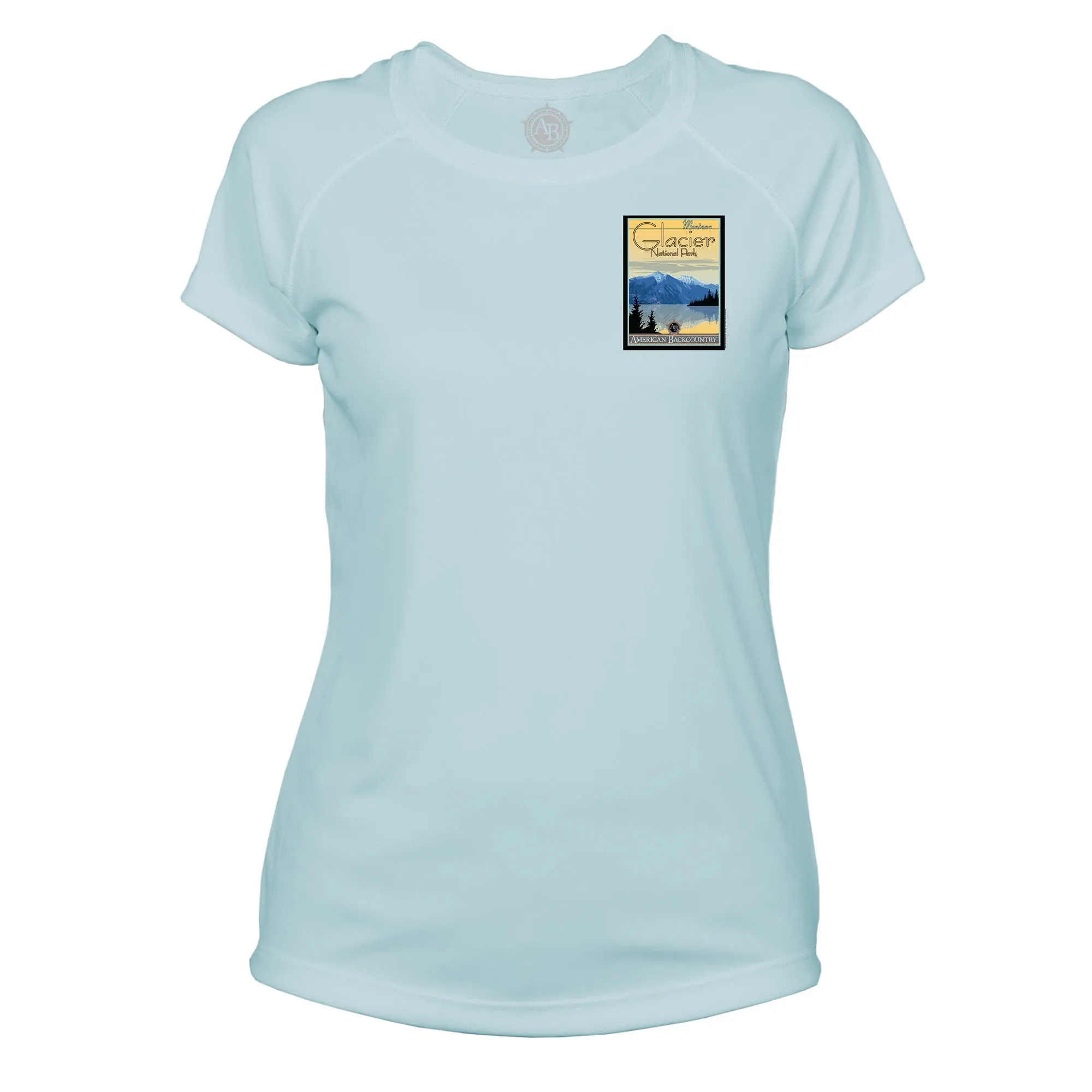 Glacier National Park Vintage Destinations Microfiber Women's T-Shirt
