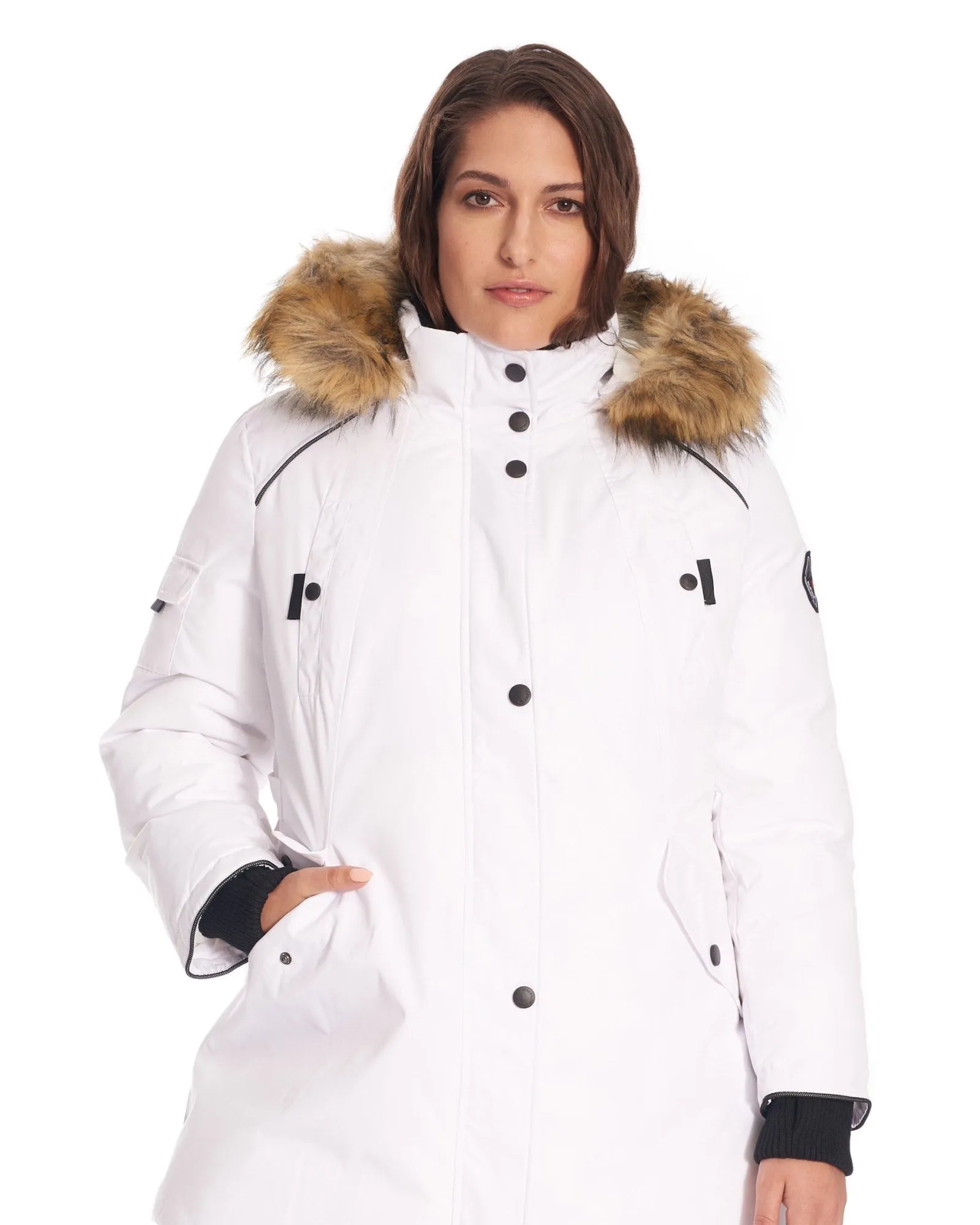 GLACIER | Vegan Down Recycled Parka Winter Jacket | White