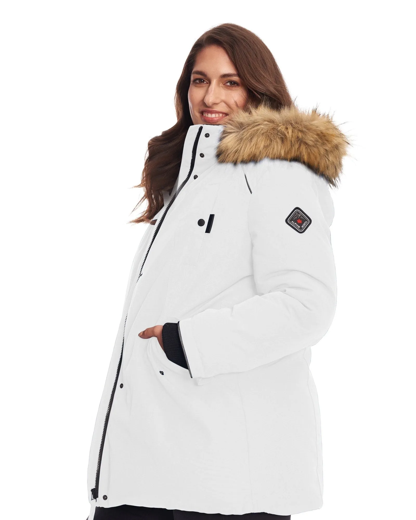 GLACIER | Vegan Down Recycled Parka Winter Jacket | White