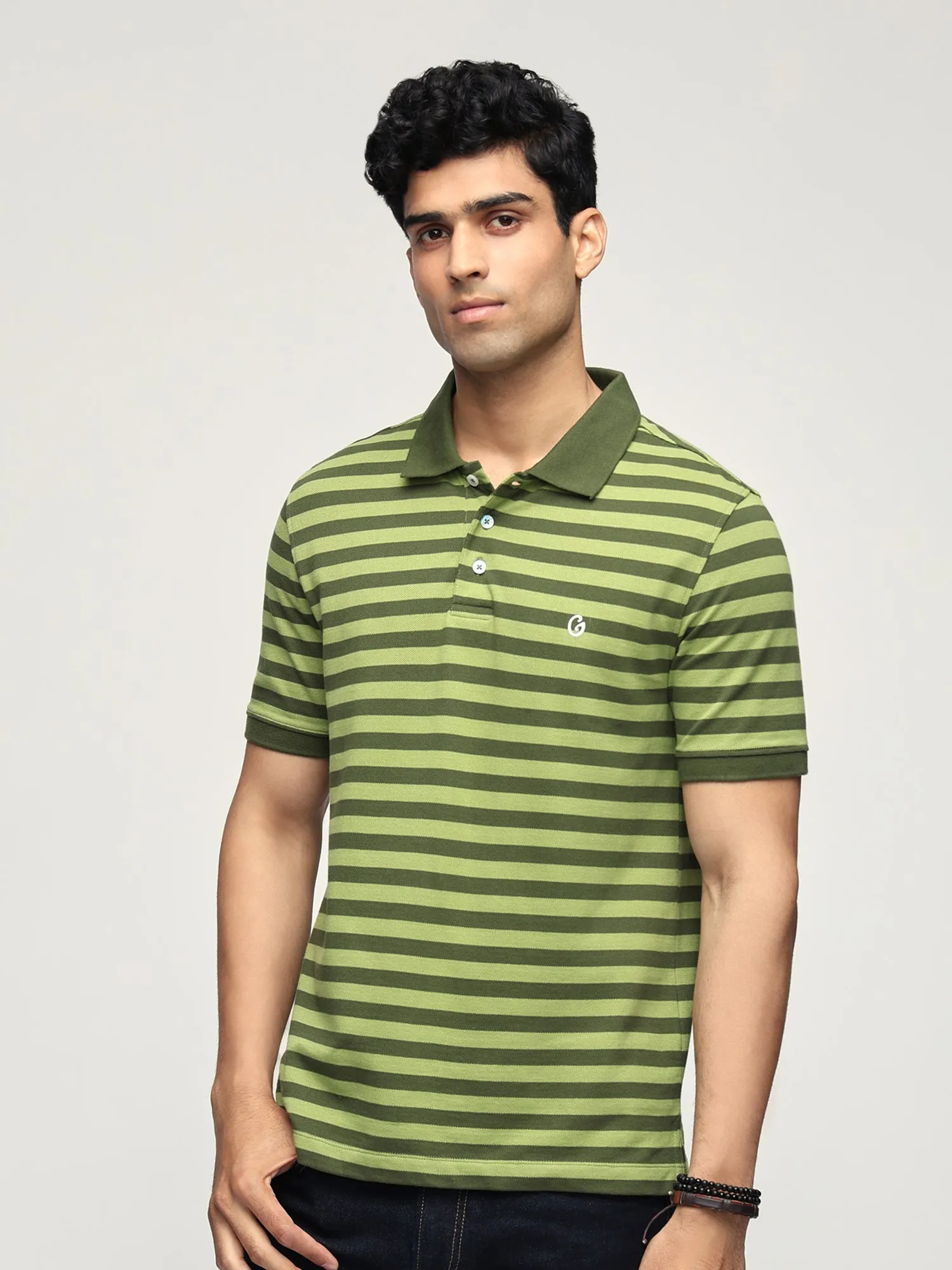 Gloot Yarn Dyed Polo Green