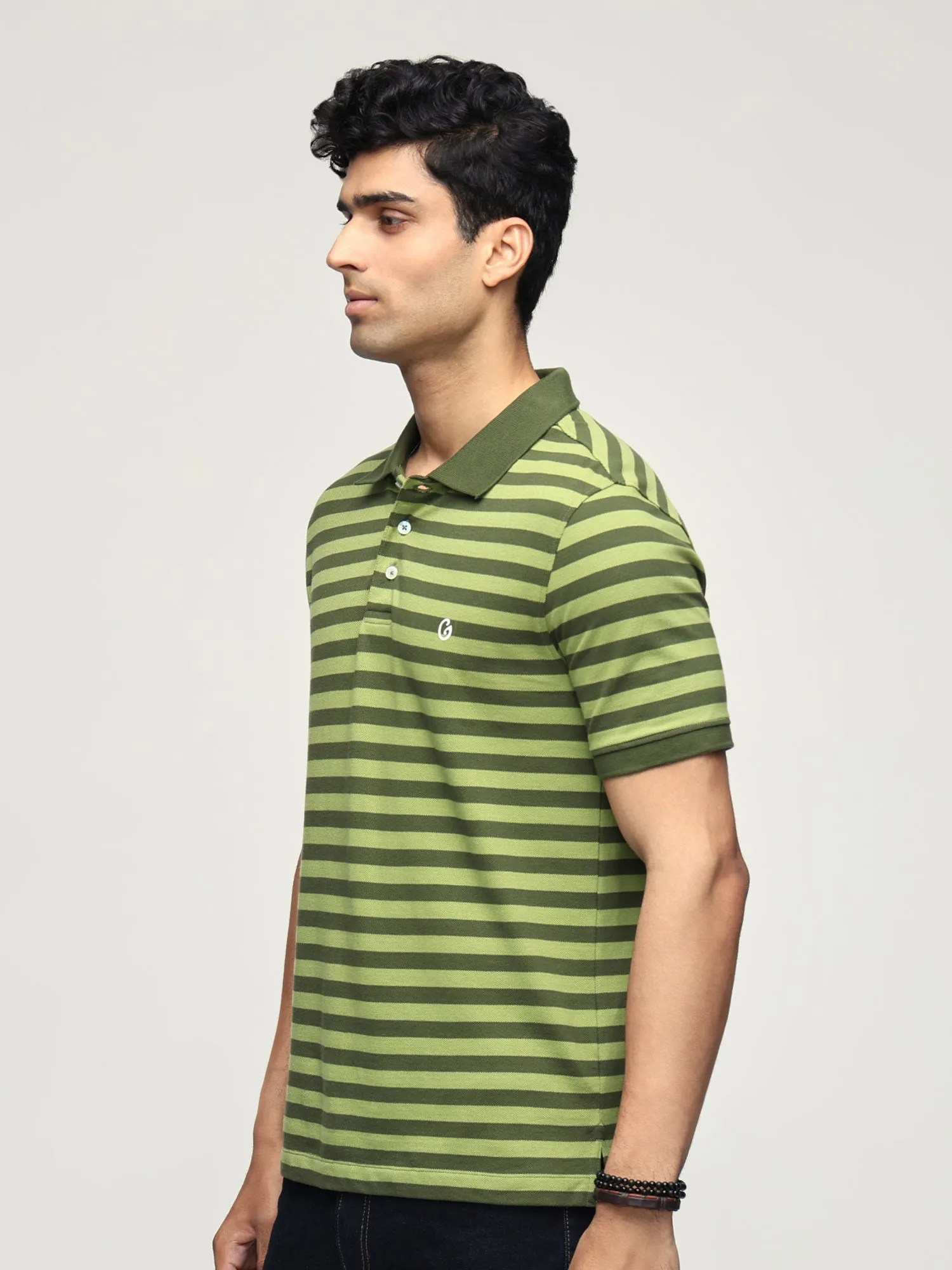 Gloot Yarn Dyed Polo Green