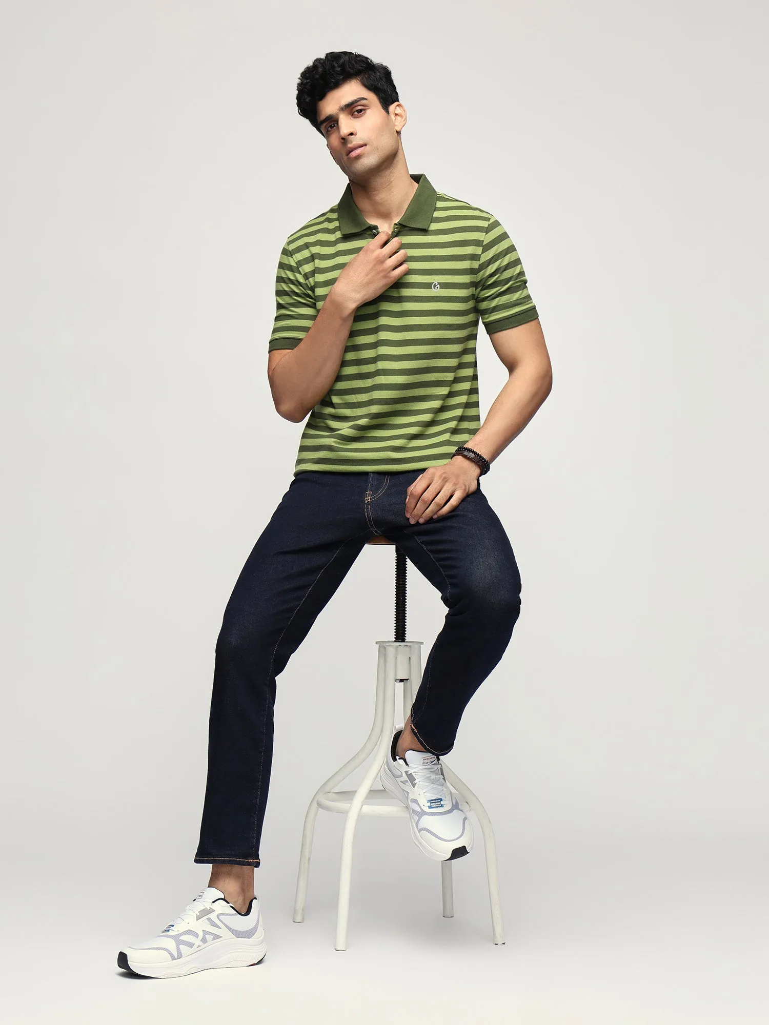 Gloot Yarn Dyed Polo Green