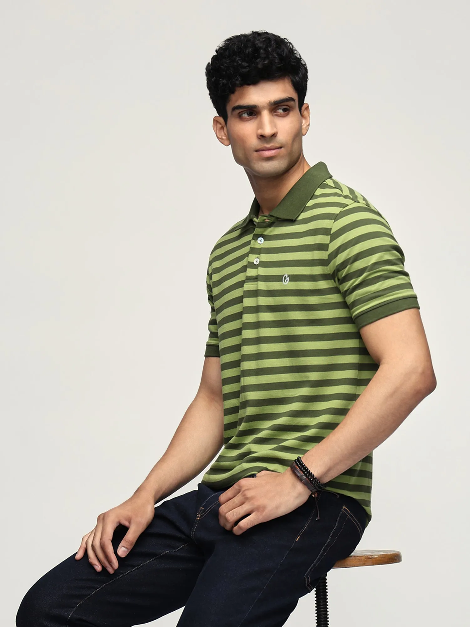 Gloot Yarn Dyed Polo Green