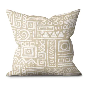 Glyphics Gobi Cotton Slub Throw Pillow Cover