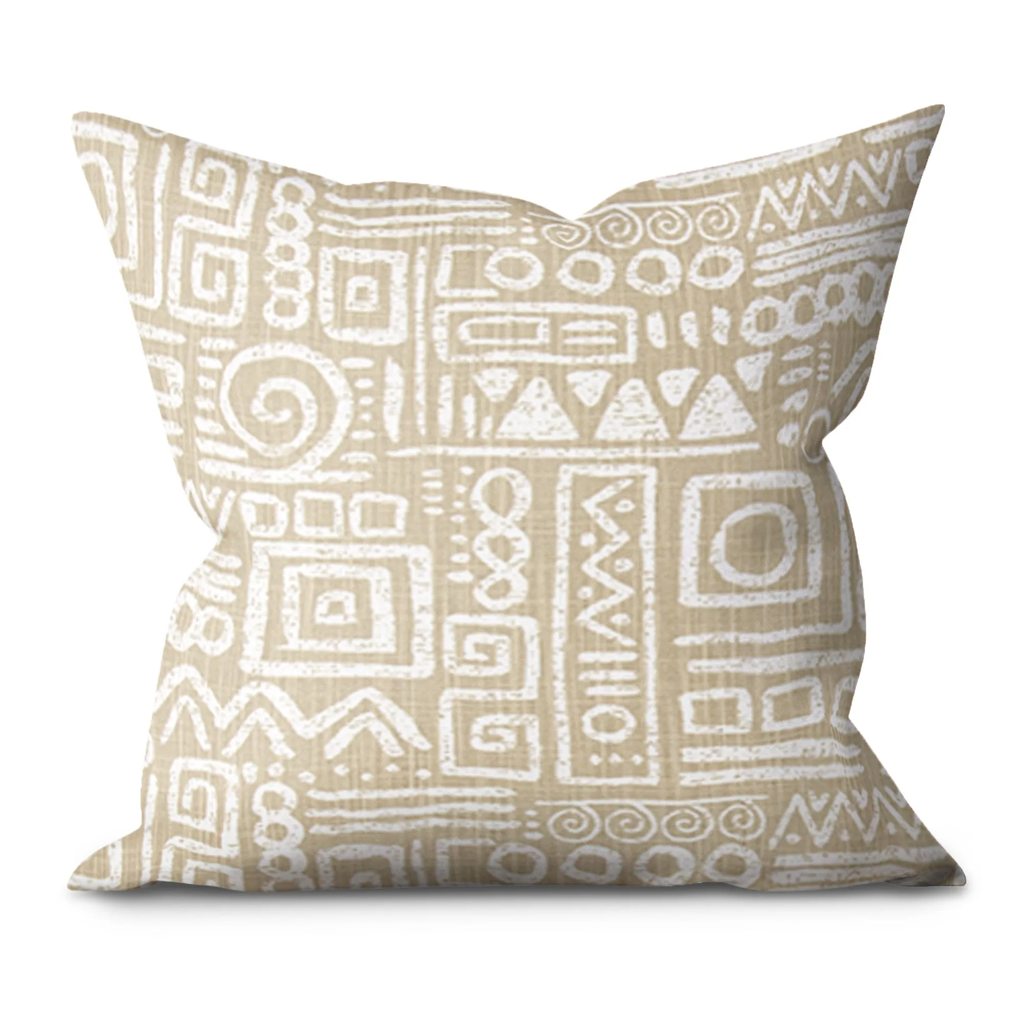 Glyphics Gobi Cotton Slub Throw Pillow Cover