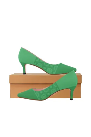 Go Green Women's Pointed Toe Low Heel Pumps