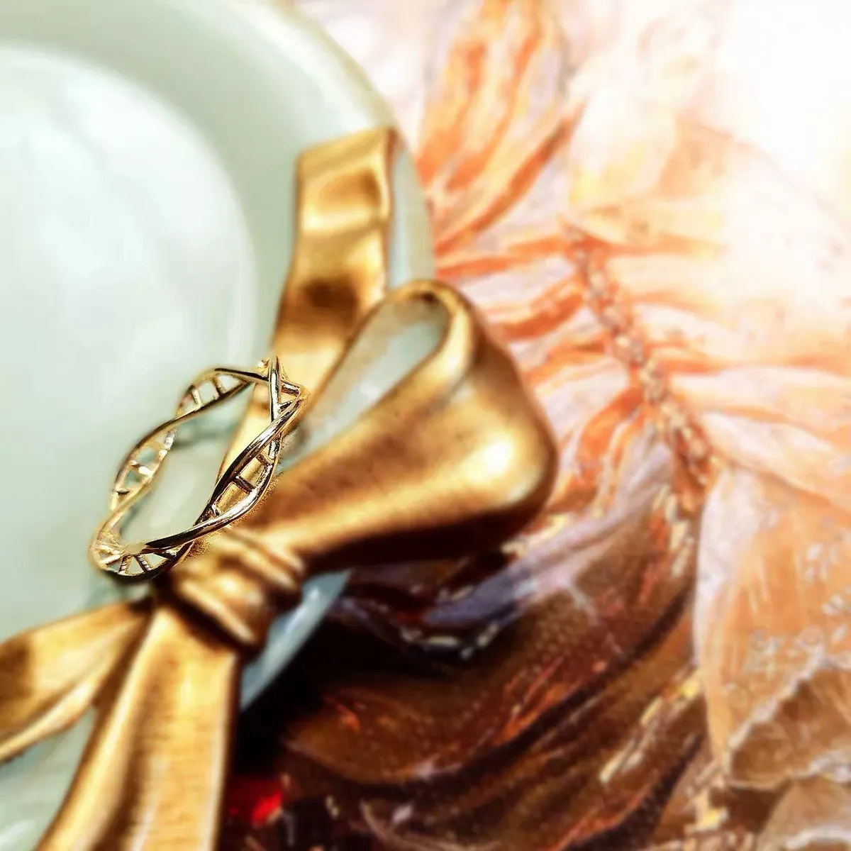 Gold DNA Ring