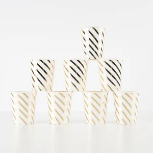 Gold Swirl Cups (x 8)